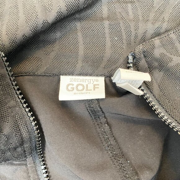 Zenergy Golf Women's Jacket Size 3 Black Polyester & Spandex Full-Zip Stand Up - Picture 7 of 8
